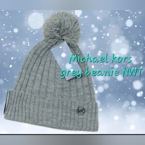 Nwt Michael Kors Heather Gray Knit Beanie